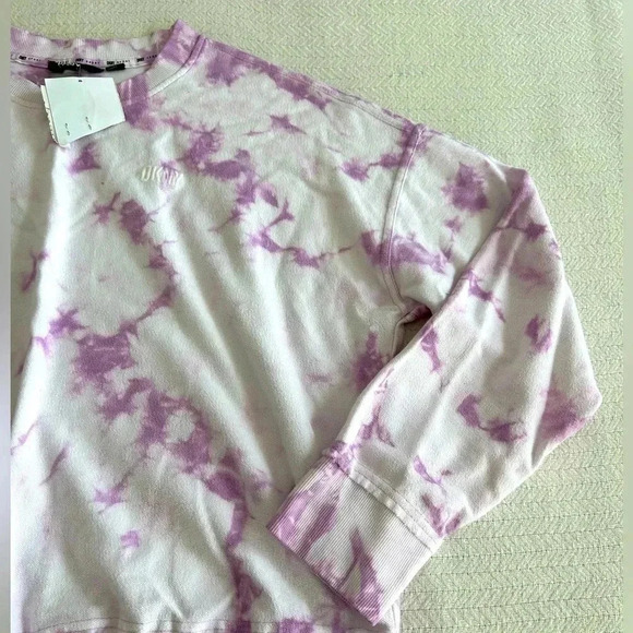 NWT- DKNY PurpleTie Dye Pull Over with drawstring - size small - Picture 2 of 4